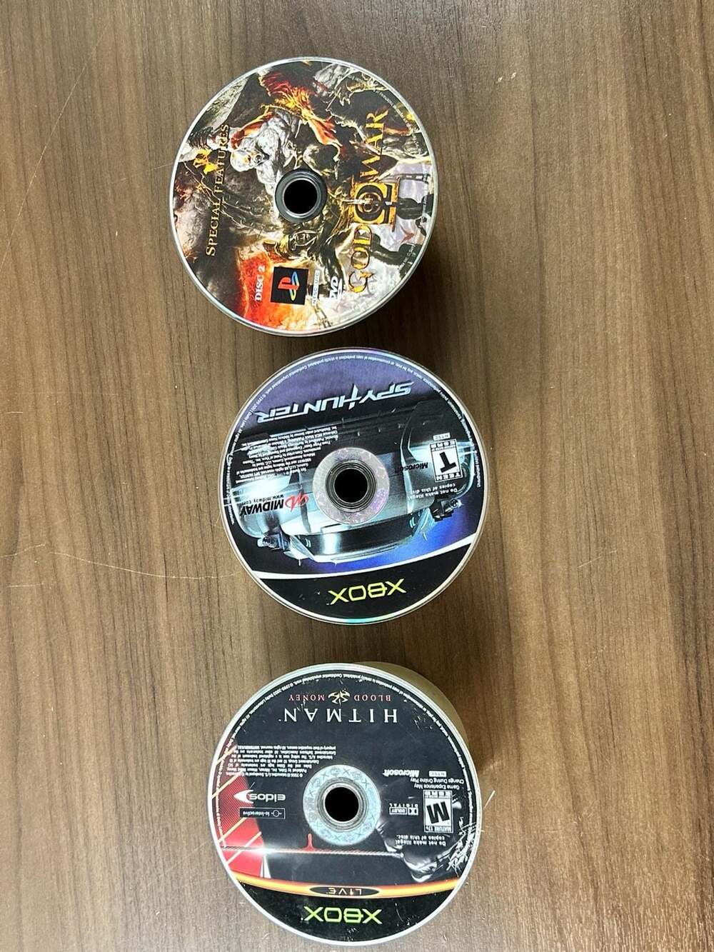 Xbox Hitman Blood Money Spy Hunter & God of War II PS2 Bonus DVD Disc Only Lot